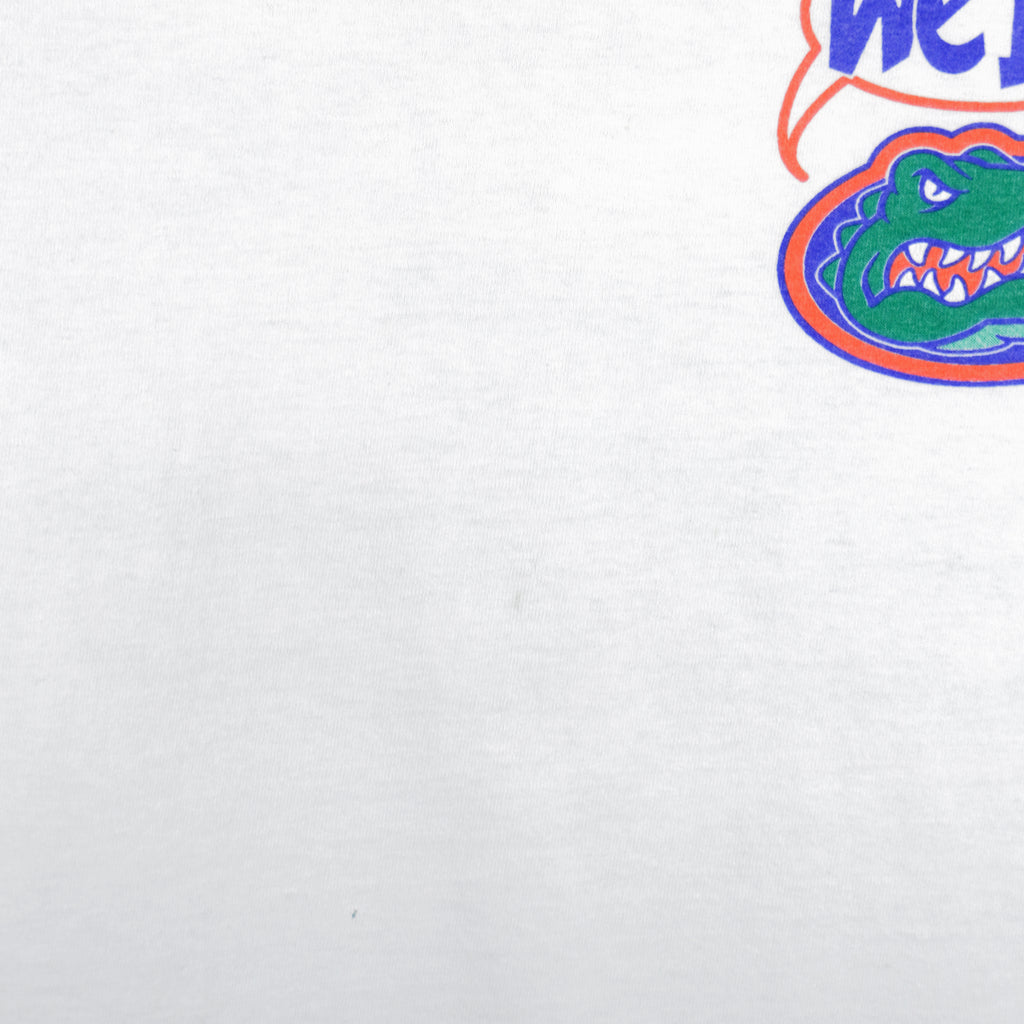 1996 vintage NCAA Florida Gators National Champions T-Shirt by Mr Tees. White in color with "Num... Ber... ...One!" spell-out graphic on back, Large in size and in excellent condition.