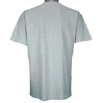 1990s vintage Oklahoma "The Sooner State" T-Shirt by Fruit of the Loom. Grey in color with various state facts and history printed on front, Large in size and is in excellent condition.