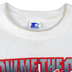 1997 vintage Starter NHL Detroit Red Wings "Show Me The Cup" Stanley Cup Champions T-Shirt. White in color with big spell-out and logo, X-Large in size and in excellent condition.