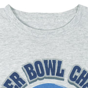 1993 vintage NFL Dallas Cowboys Super Bowl XXVII Champions T-Shirt. Grey in color with spell-out "How 'Bout them Cowboys" and helmet printed on front, fits Large in size and in excellent condition.
