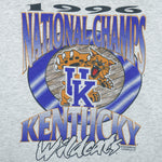 1996 vintage NCAA Kentucky Wildcats National Champions T-Shirt. Grey in color, Large in size and is in excellent condition.