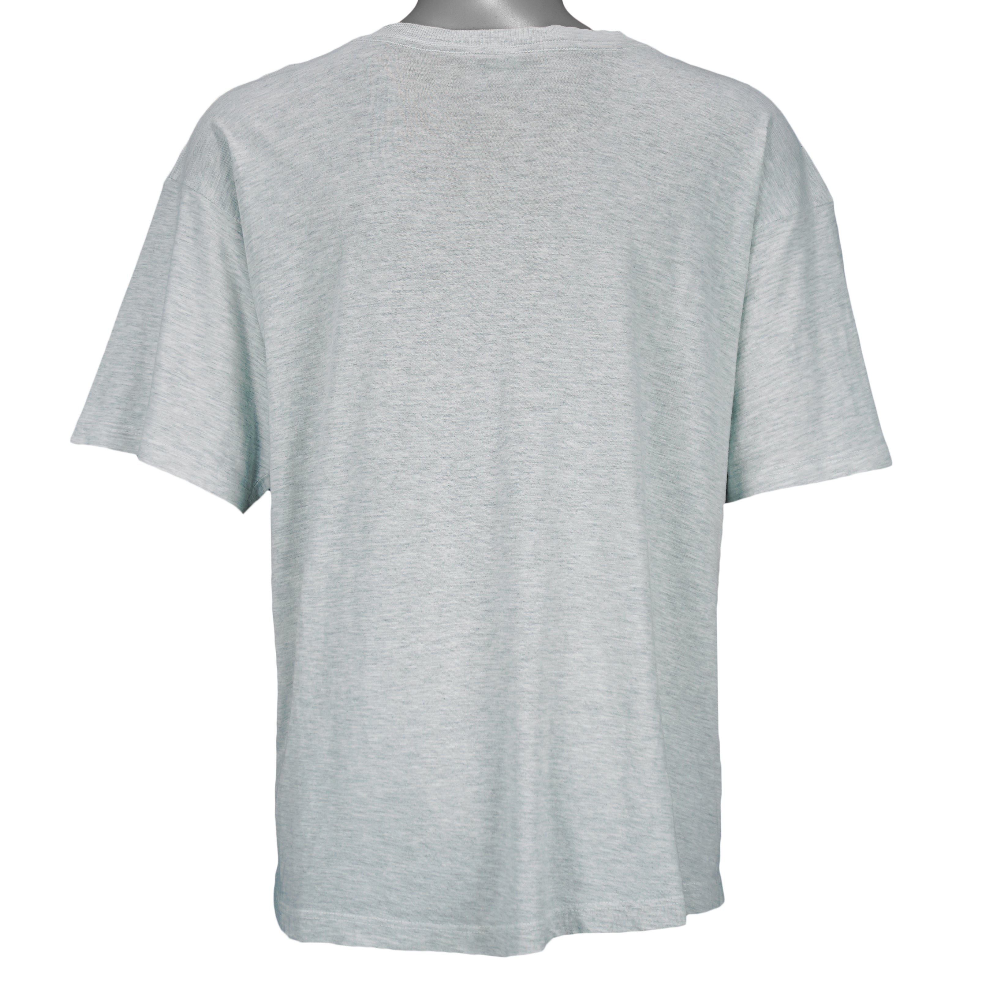 1990s vintage NBA Cleveland Cavaliers breakout-style T-Shirt by 20-20. Grey in color with spell-out and NBA basket ball on front, X-Large in size and in excellent condition.