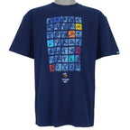2000 vintage Sydney Summer Olympics T-Shirt by ISC, Olympic Millennium Collection. Blue in color with event icons on front, Large in size and in excellent condition.