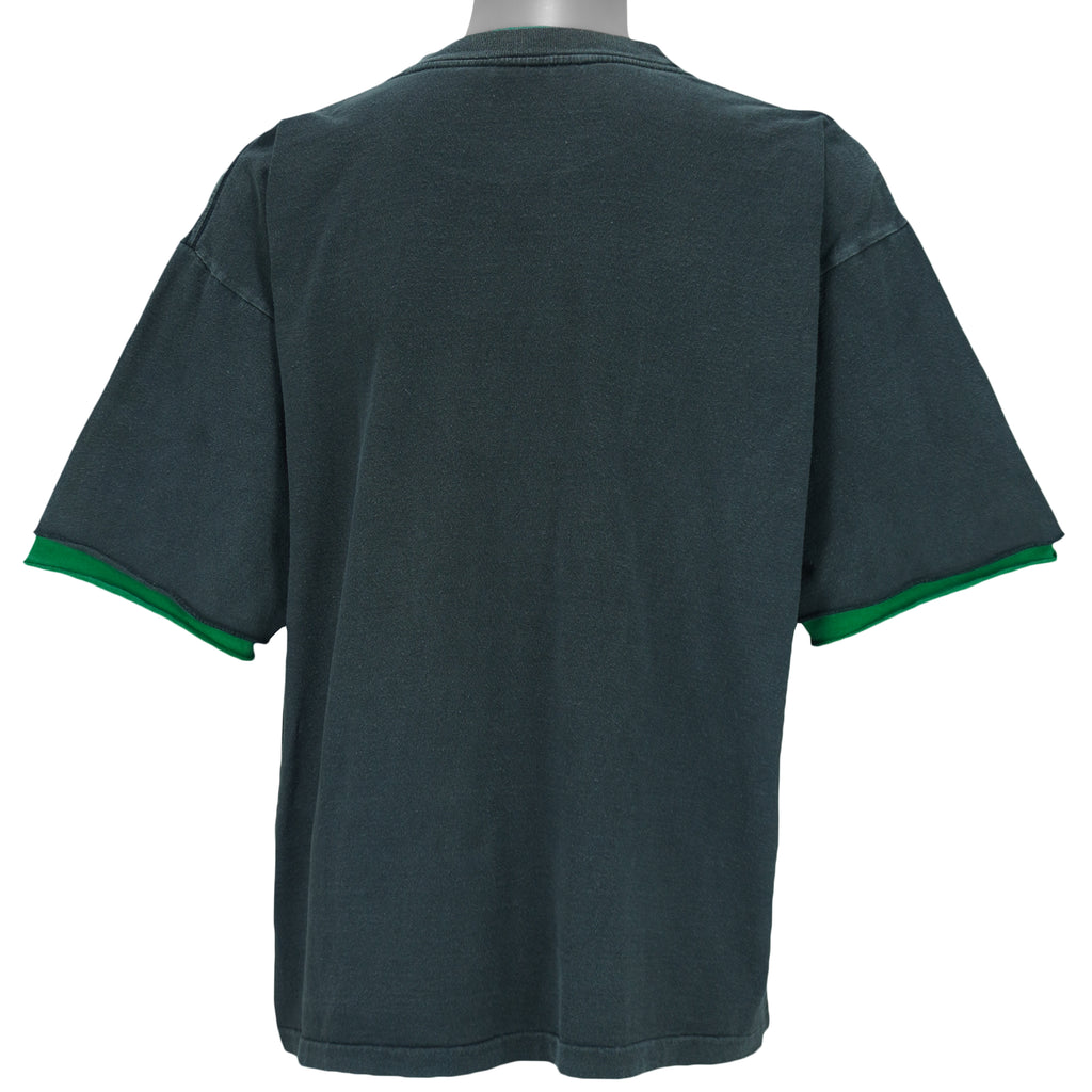 NBA (Official Fan) - Boston Celtics Roll Ups Sleeves T-Shirt 1990s X-Large