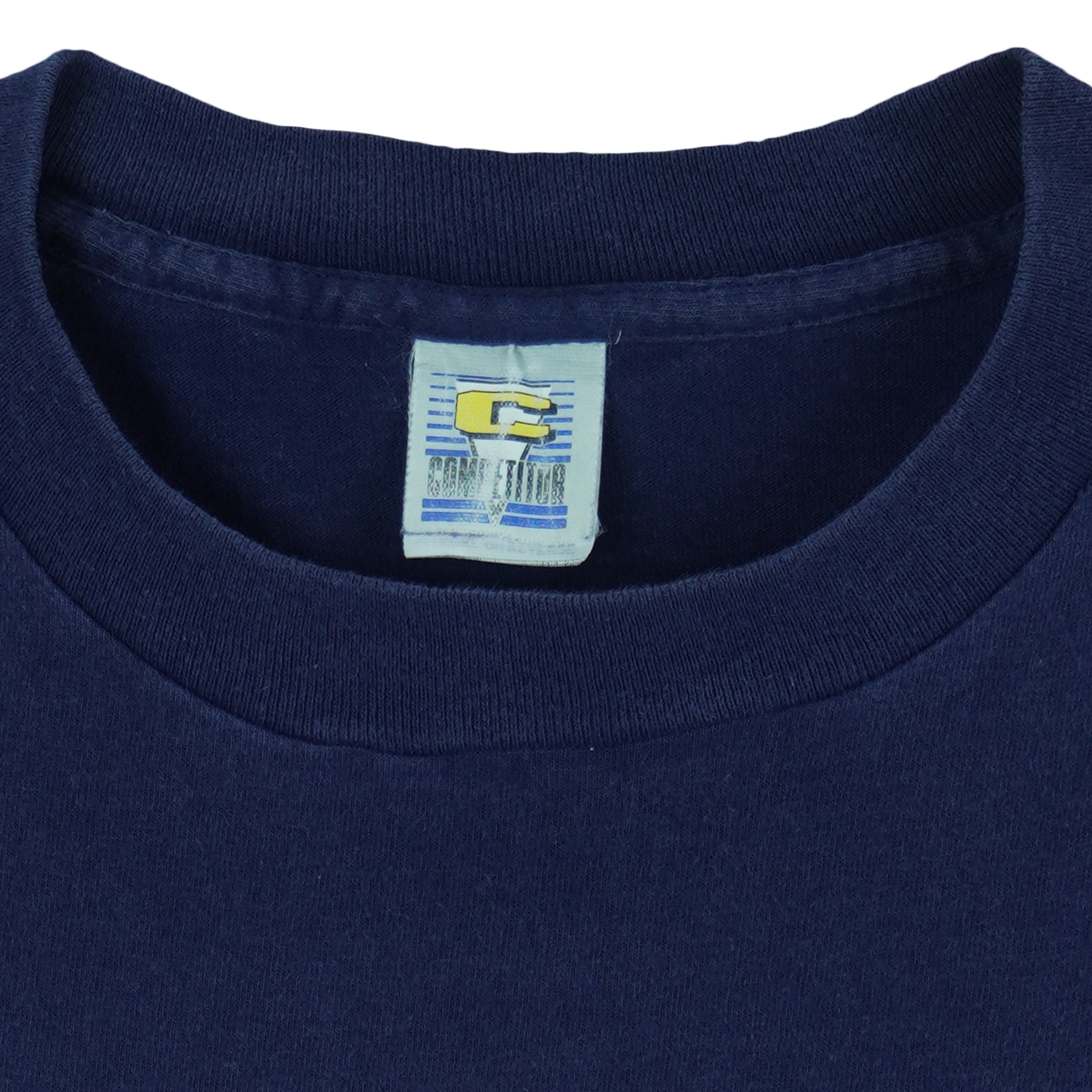 1993 vintage MLB Seattle Mariners big spell-out T-Shirt by Competitor. Blue in color, fitting Medium in size and is in excellent condition.