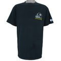 1990s vintage NFL Pittsburgh Steelers embroidered T-Shirt by Logo Athletic. Black in color with patch above right breast and on left sleeve, fits X-Large and is in excellent condition.