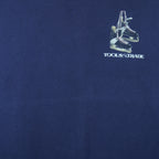 2001 vintage Tools of the Trade Hockey T-Shirt by Gildan. Blue in color with small image on front and large printed art on back by Jim Baldwin, fits X-Large in size and is in excellent condition.