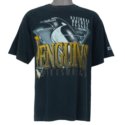 NHL (Logo Athletic) - Pittsburgh Penguins Single Stitch T-Shirt 1993 Large