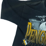 NHL (Logo Athletic) - Pittsburgh Penguins Single Stitch T-Shirt 1993 Large