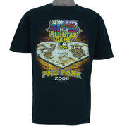 2006 Vintage MLB All-Star Game at PNC Park T-Shirt by Lee Sport. Black in color with American League and National League logos on front, Large in size and is in excellent condition.
