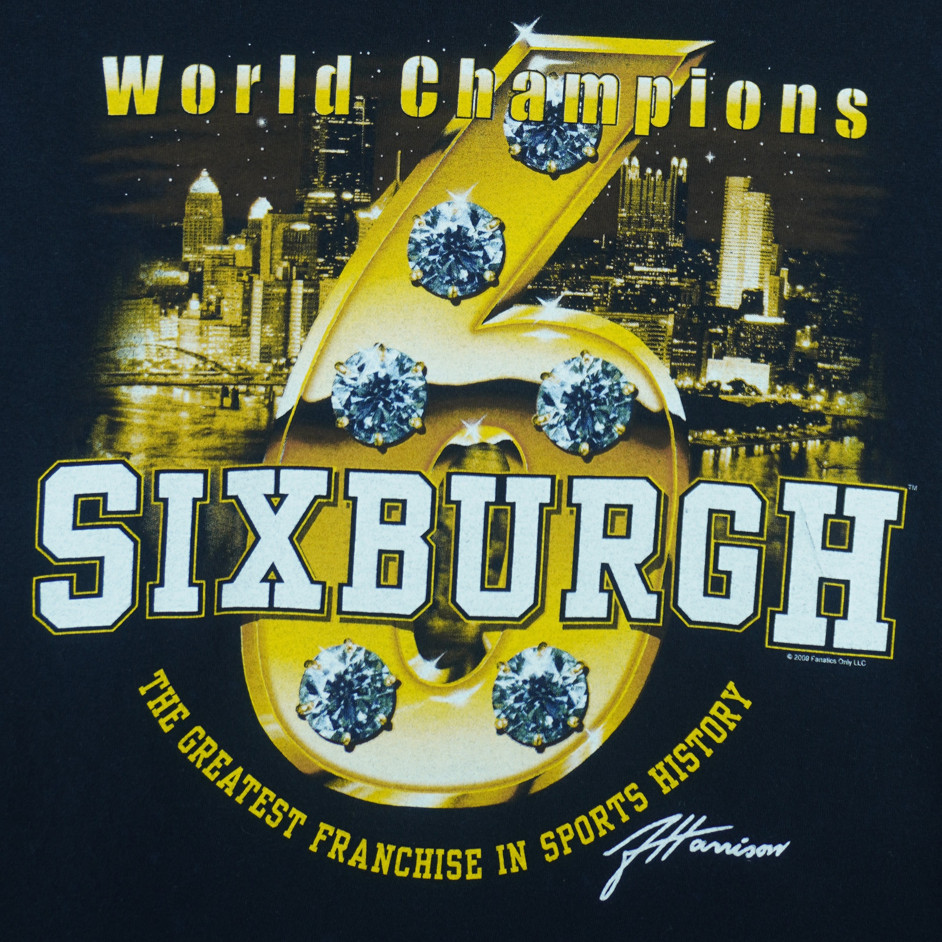 NFL (Fanatics Only) - Pittsburgh Steelers Sixburgh World Champs T-Shirt 2009 Medium