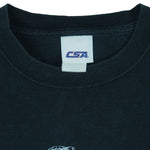 2005 vintage MLB Chicago White Sox World Series Champions spell-out T-Shirt by CSA. Black in color with helmet and team logo on front, Medium in size and is in excellent condition.