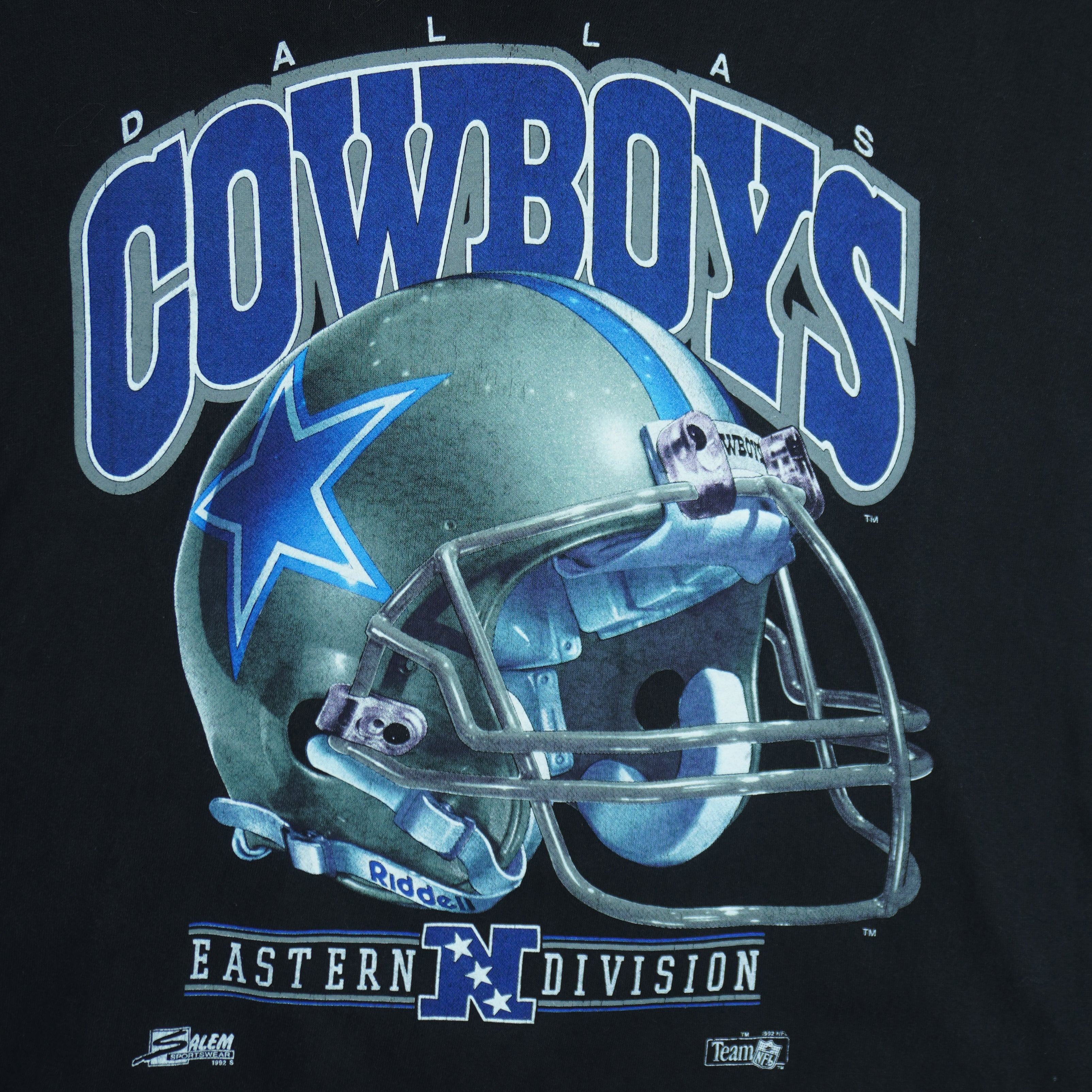 NFL (Salem) - Dallas Cowboys Helmet Single Stitch T-Shirt 1992 Large vintage retro football