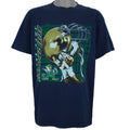 1990s vintage NCAA University of Notre Dame Fighting Irish helmet T-Shirt by Logo 7. Blue in color, X-Large in size and is in excellent condition.