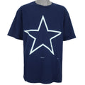 1995 vintage NFL Dallas Cowboys T-shirt by Logo 7. Dark blue in color with large star logo on front, fits X-Large in size and in excellent condition.