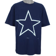 1995 vintage NFL Dallas Cowboys T-shirt by Logo 7. Dark blue in color with large star logo on front, fits X-Large in size and in excellent condition.
