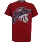 1996 vintage MLB St. Louis Cardinals spell-out T-Shirt by Logo 7. Red in color with cursive team name and small logo on front, Medium in size and is in excellent condition.
