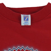 1996 vintage MLB St. Louis Cardinals spell-out T-Shirt by Logo 7. Red in color with cursive team name and small logo on front, Medium in size and is in excellent condition.