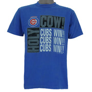 MLB (Nutmeg) - Chicago Cubs Win Single Stitch T-Shirt 1989 Medium Vintage Retro Baseball