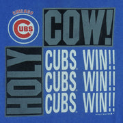 MLB (Nutmeg) - Chicago Cubs Win Single Stitch T-Shirt 1989 Medium Vintage Retro Baseball