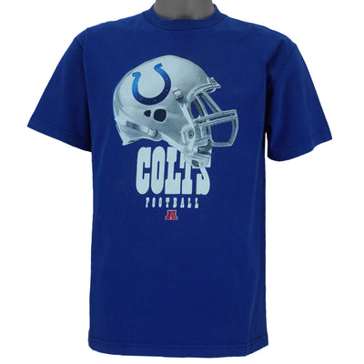 NFL - Indianapolis Colts Helmet Spell-Out T-Shirt 2000s Medium