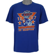 NFL (Jerzees) - Denver Broncos AFC Champions T-Shirt 1987 X-Large Vintage retro football