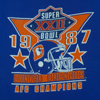 NFL (Jerzees) - Denver Broncos AFC Champions T-Shirt 1987 Large