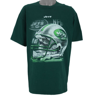 NFL - New York Jets Big Logo & Helmet T-Shirt 2000s XX-Large