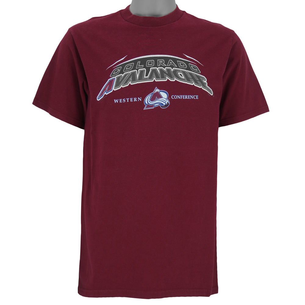 NHL (Lee) - Colorado Avalanche Spell-Out T-Shirt 1990s Medium vintage retro hockey