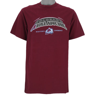 NHL (Lee) - Colorado Avalanche Spell-Out T-Shirt 1990s Medium