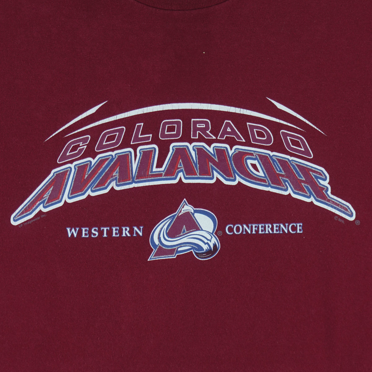 NHL (Lee) - Colorado Avalanche Spell-Out T-Shirt 1990s Medium vintage retro hockey