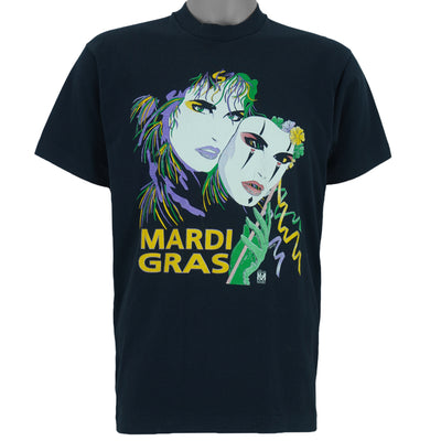 Vintage (Best) - Mardi Gras Mask Magic T-Shirt 1990 Large