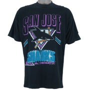 NHL (Softwear) - San Jose Sharks T-Shirt 1991 Large vintage retro hockey
