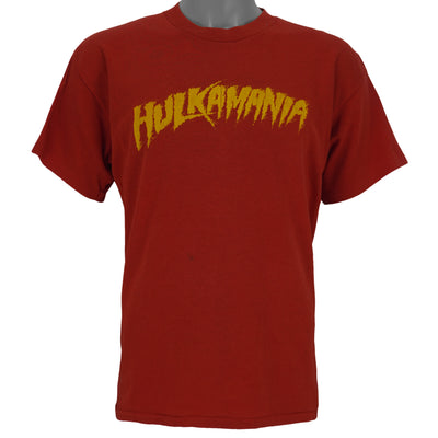 Vintage (Be Sportswear) - Hulkamania Hulk Hogan WWF Single Stitch T-Shirt 1990s Medium