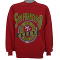 NFL (Nutmeg) - San Francisco 49ers Crew Neck Sweatshirt 1990s Large vintage retro football