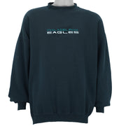 NFL (Majestic) - Philadelphia Eagles Embroidered Crew Neck Sweatshirt 1990s XX-Large vintage retro football
