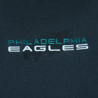 NFL (Majestic) - Philadelphia Eagles Embroidered Crew Neck Sweatshirt 1990s XX-Large