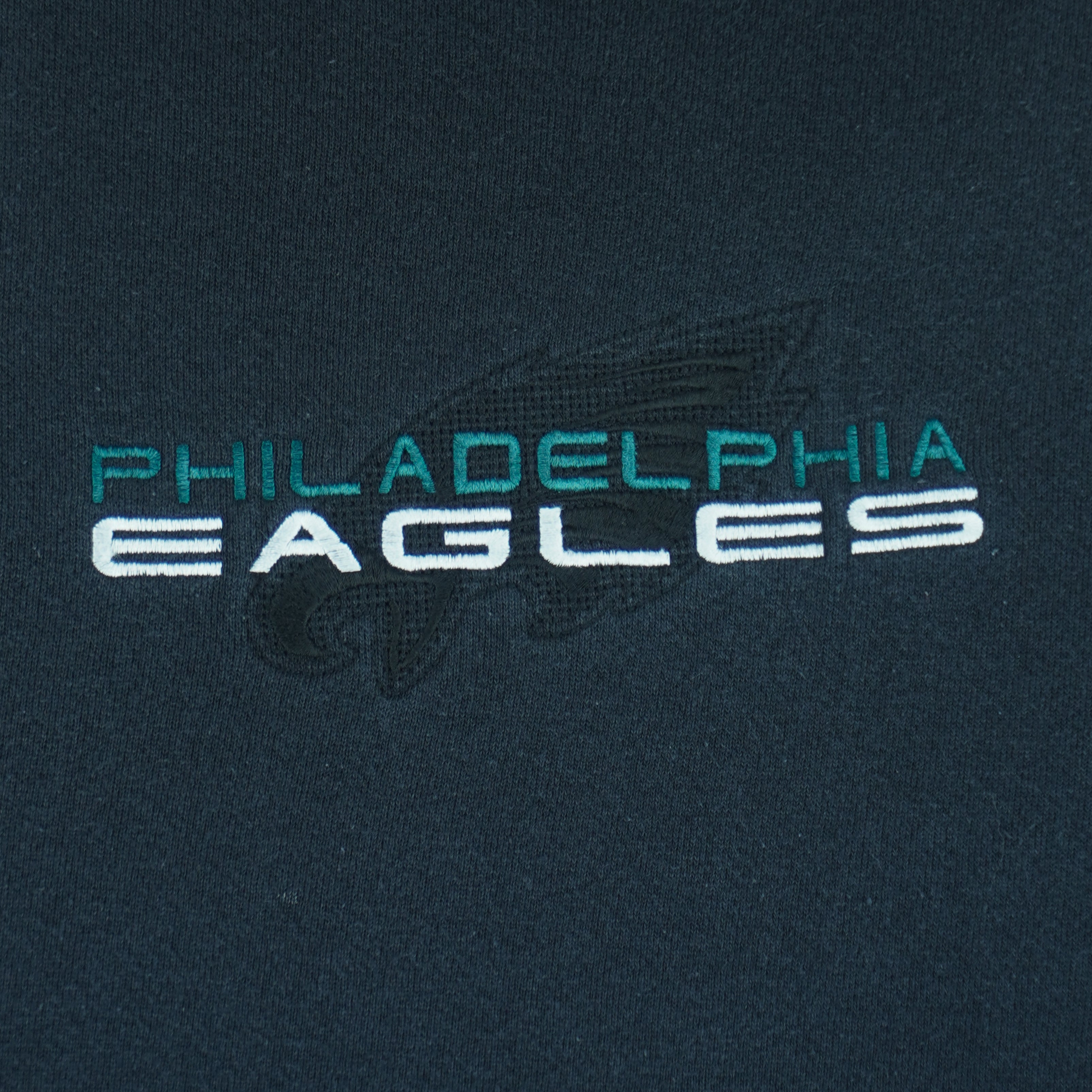 NFL (Majestic) - Philadelphia Eagles Embroidered Crew Neck Sweatshirt 1990s XX-Large