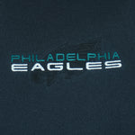 NFL (Majestic) - Philadelphia Eagles Embroidered Crew Neck Sweatshirt 1990s XX-Large