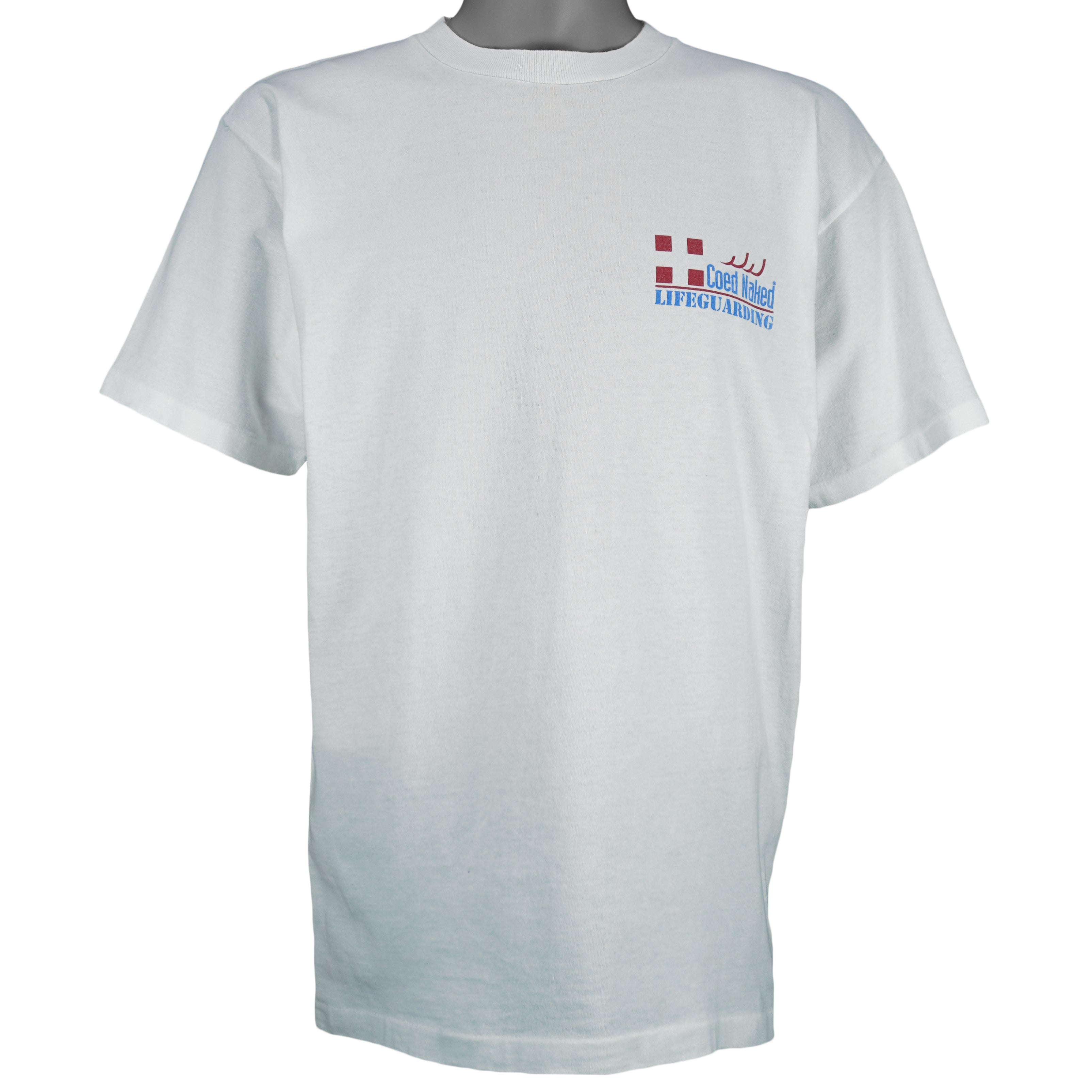Vintage (Coed Sportswear) - Coed Naked Lifeguarding T-Shirt 1990s Large