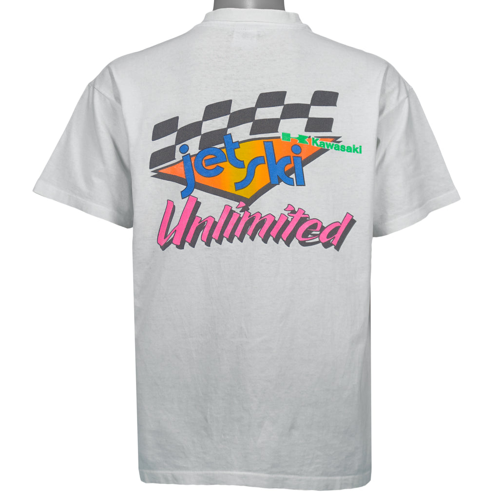 Vintage (Anvil) - Kawasaki Jet Ski Unlimited T-Shirt 1990s Large vintage retro