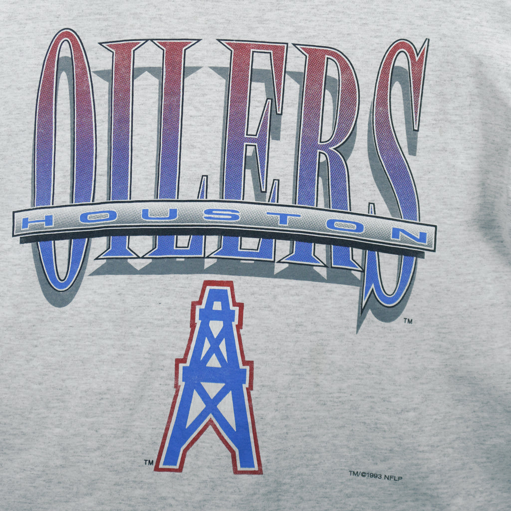 NFL (Logo 7) - Houston Oilers AFC Champions T-Shirt 1993 Large