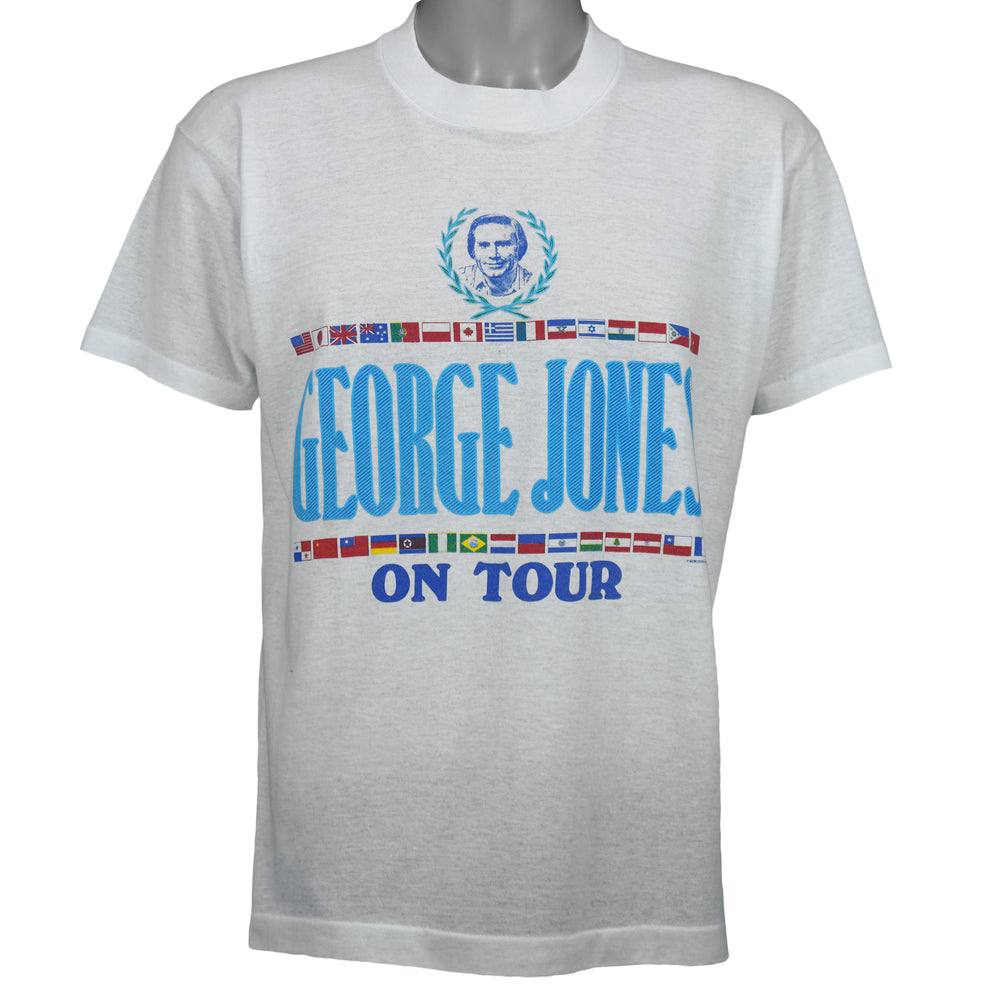 Vintage - George Jones On Tour Country Music T-Shirt 1980s Medium vintage retro