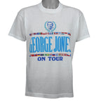 Vintage - George Jones On Tour Country Music T-Shirt 1980s Medium vintage retro