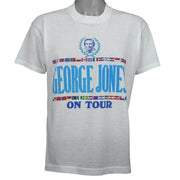 Vintage - George Jones On Tour Country Music T-Shirt 1980s Medium vintage retro