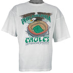 NFL (Stadium T's) - Philadelphia Eagles Veterans Stadium T-Shirt 1990s Large vintage retro football