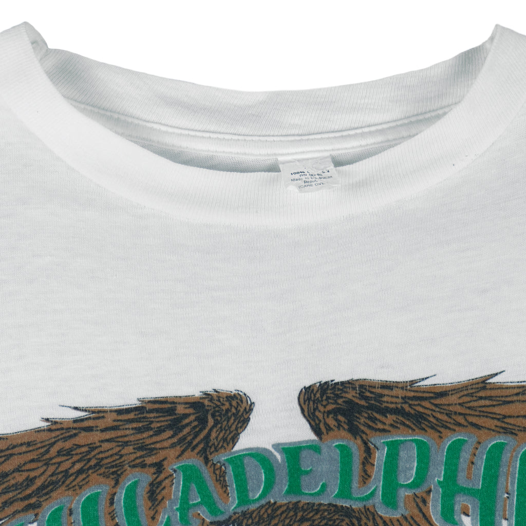NFL (Stadium T's) - Philadelphia Eagles Veterans Stadium T-Shirt 1990s Large vintage retro football