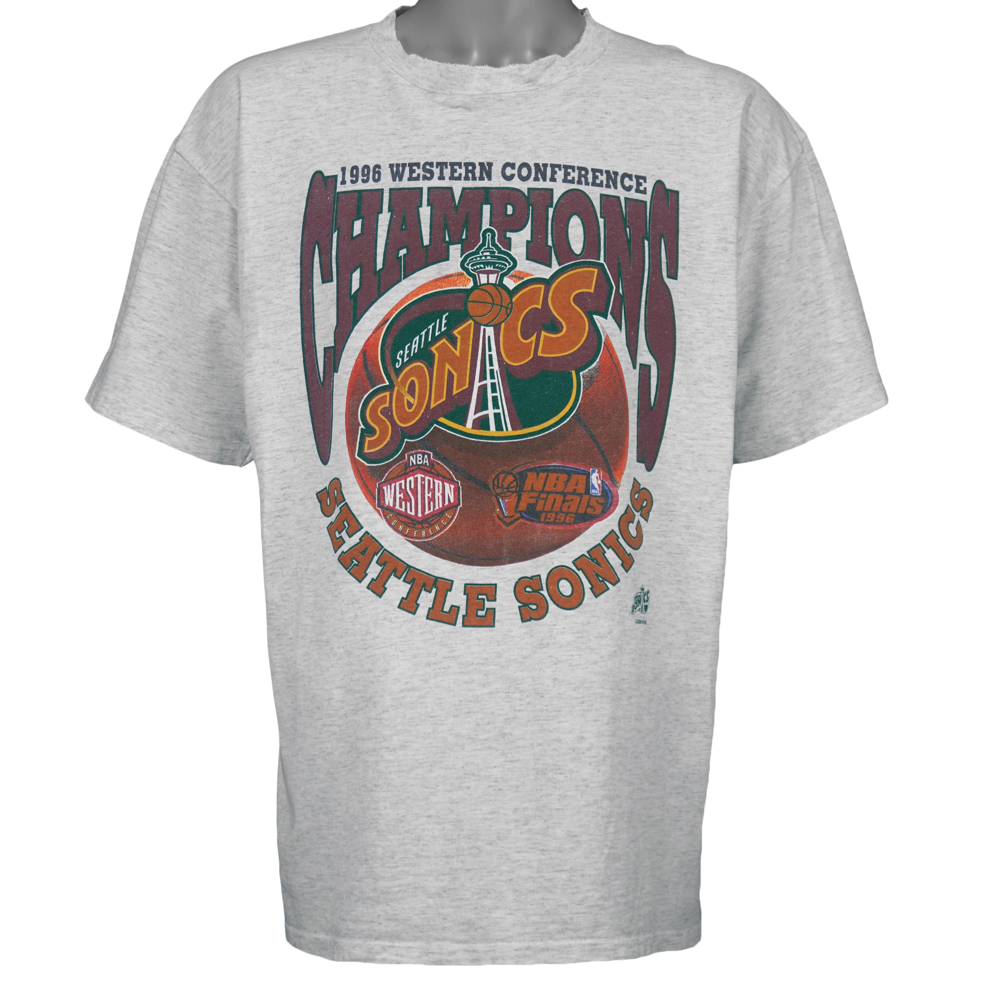 NBA (Oneita) - Seattle Supersonics Conference Champs T-Shirt 1996 X-Large vintage retro basketball