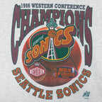 NBA (Oneita) - Seattle Supersonics Conference Champs T-Shirt 1996 X-Large vintage retro basketball