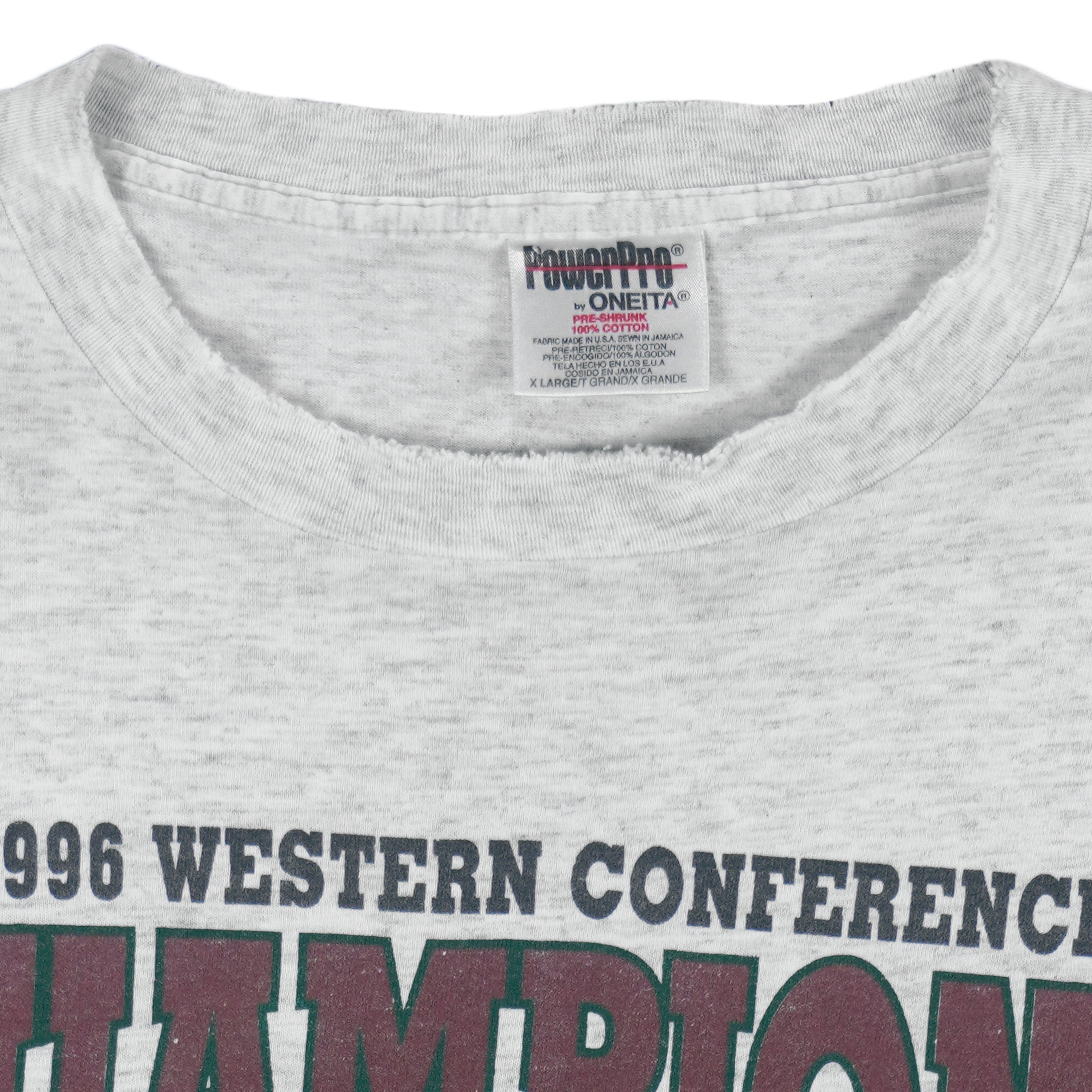 NBA (Oneita) - Seattle Supersonics Conference Champs T-Shirt 1996 X-Large vintage retro basketball